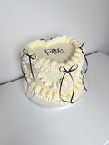 Vintage Heart Cake with Bows (One Colour)